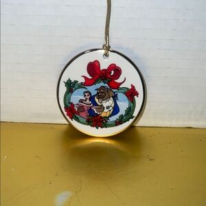 Disney Beauty and the Beast Ornament - Red and White